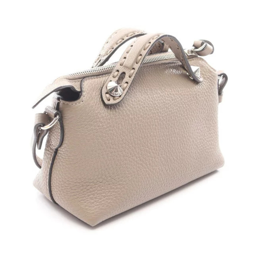 Fendi Beige Selleria Leather Way Handbag Cream By The Tan Cream